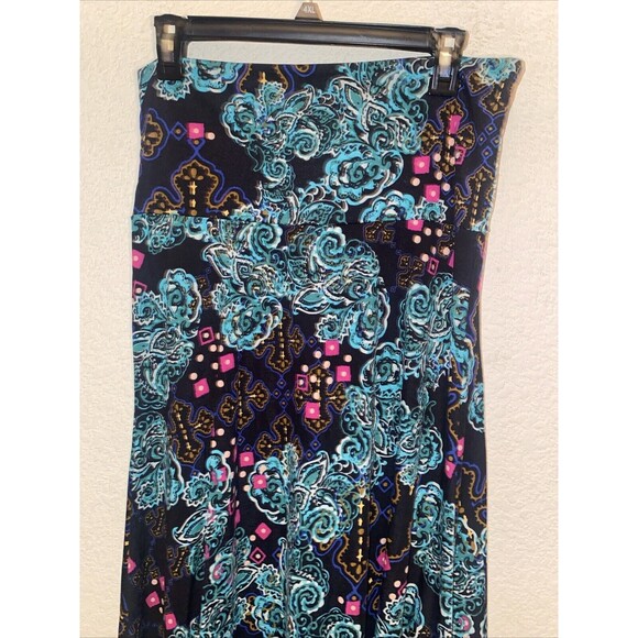 Lularoe Paisley Maxi Dress Strapless Stretchy Evening M USA Boho Art Fairygoth - Picture 2 of 9